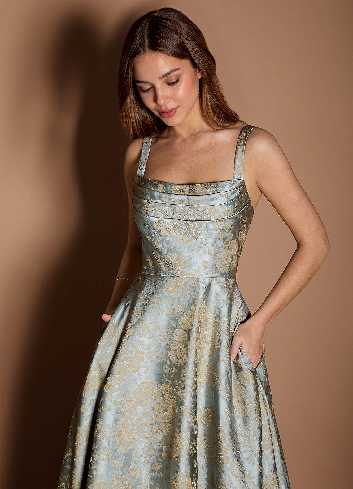 Lilla Vintage Blue Maxi Prom Dress Dress