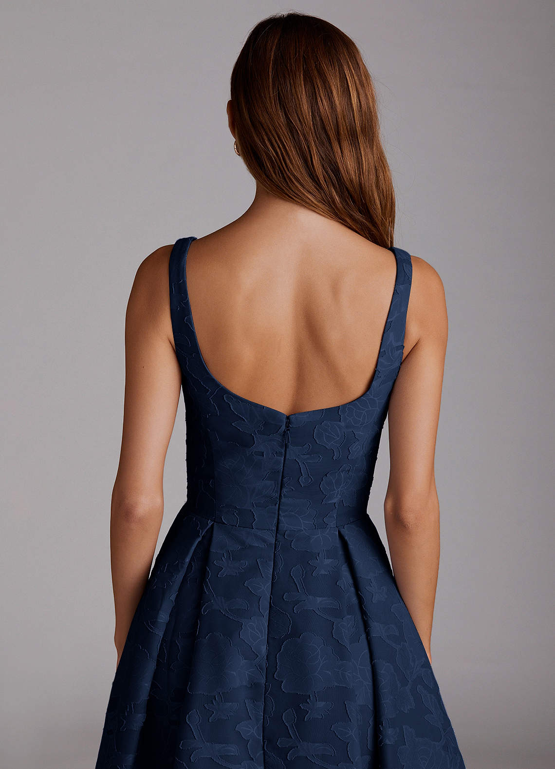 Amalie Navy A-Line Midi Dress
