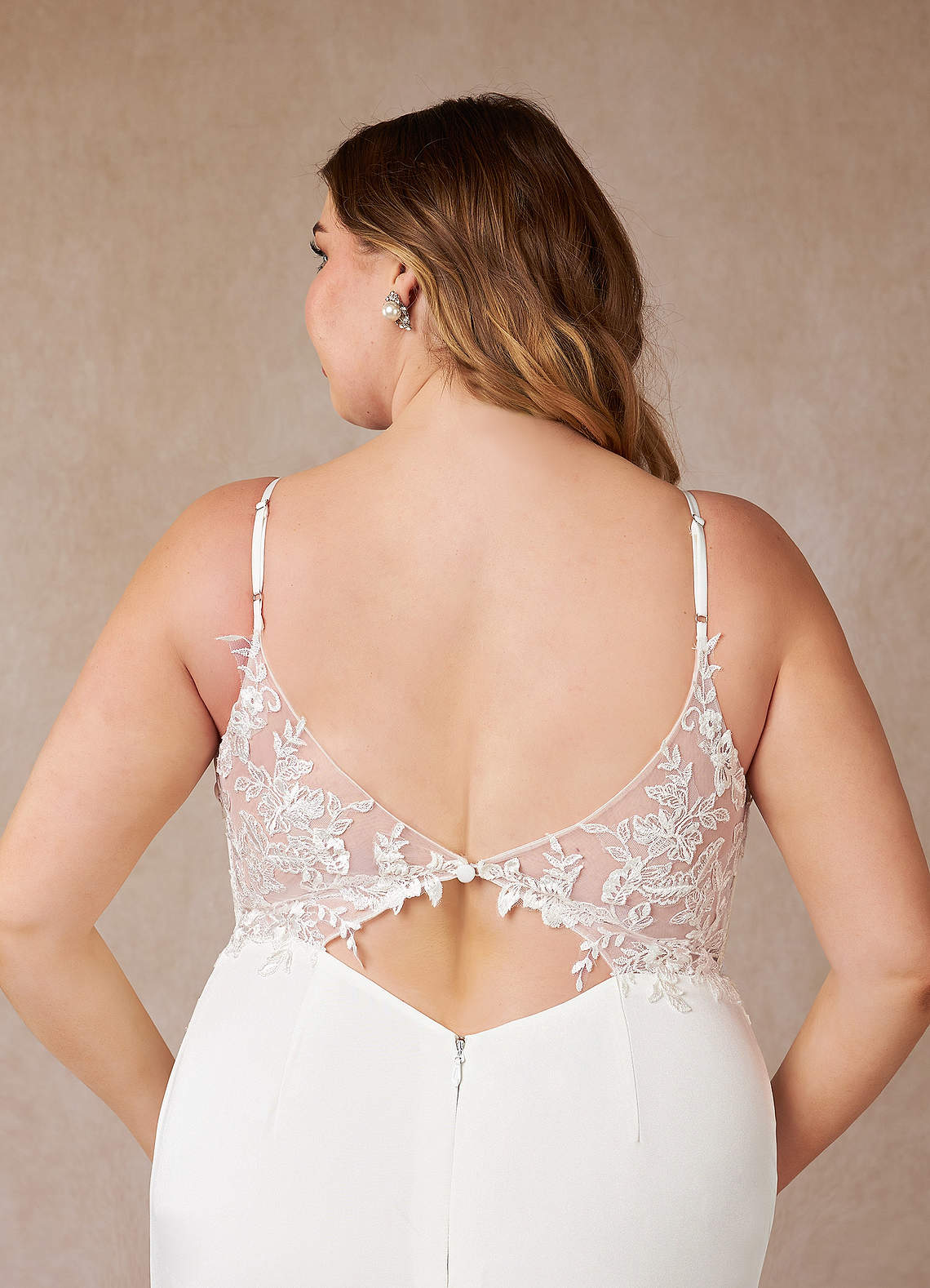Diamond White Mermaid Sweetheart Sequins Crepe Back Satin Dress