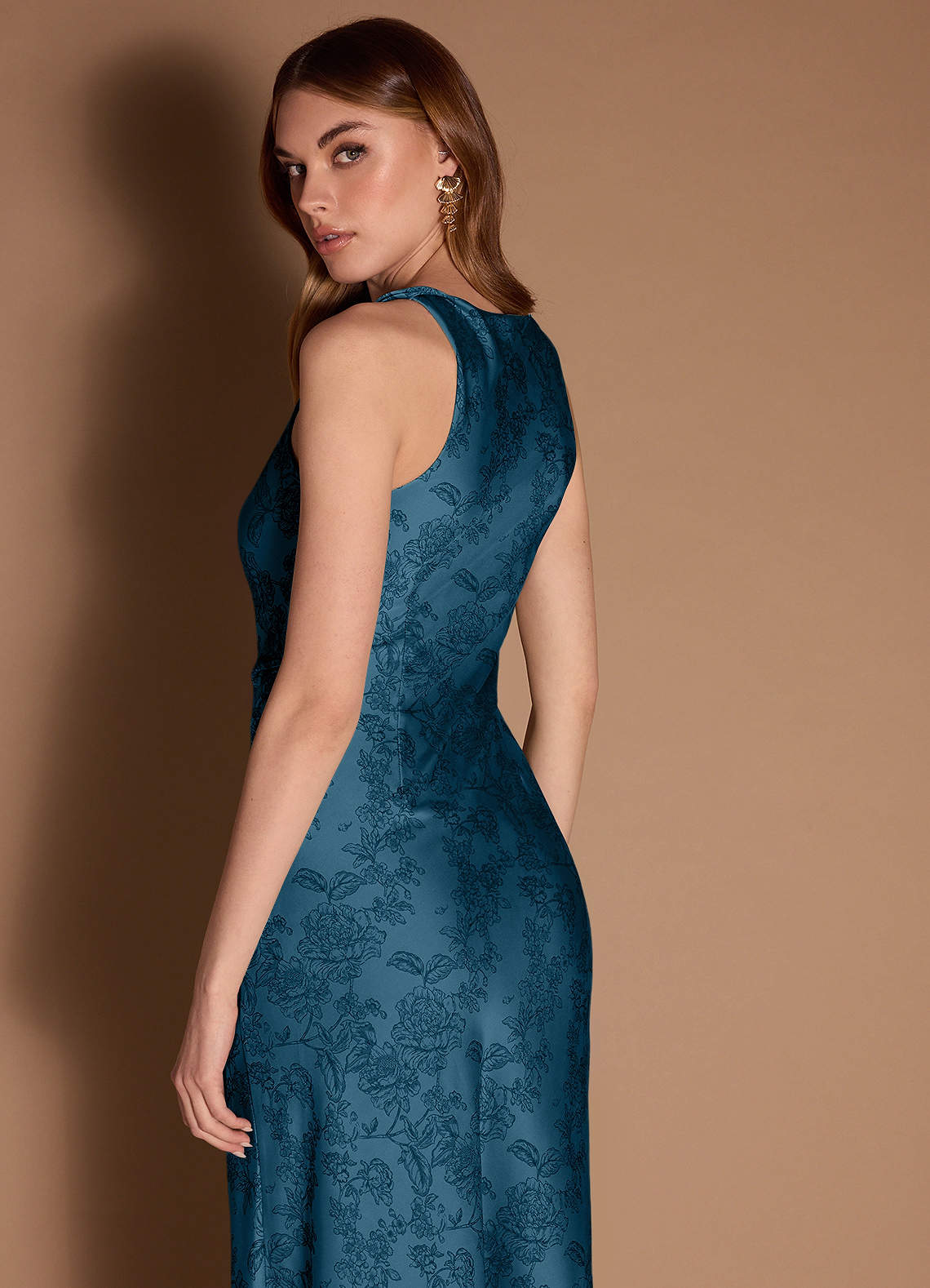 Gelina Navy Black Maxi Dress