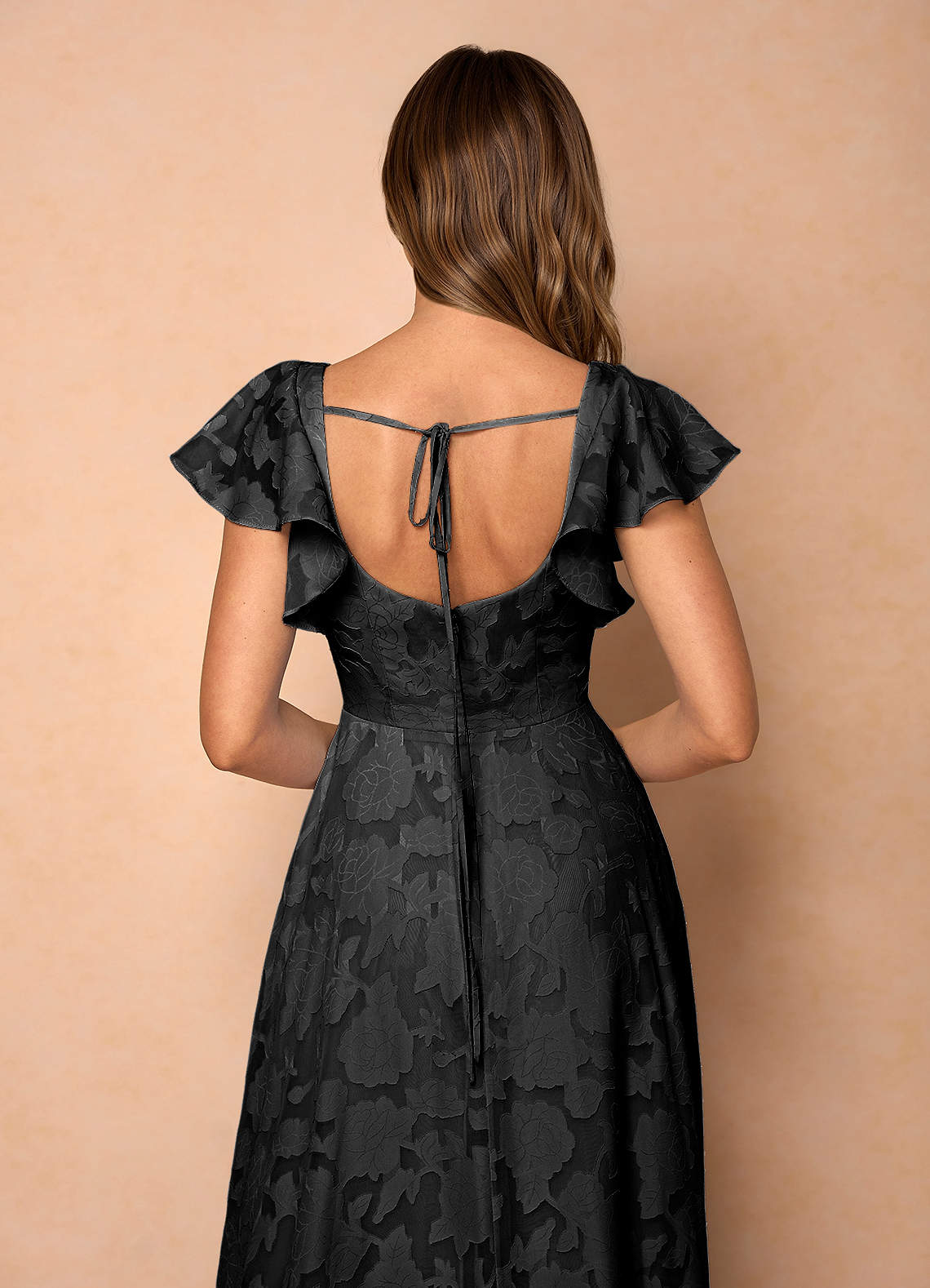 Anna Black Ruffled Maxi Dress Dress