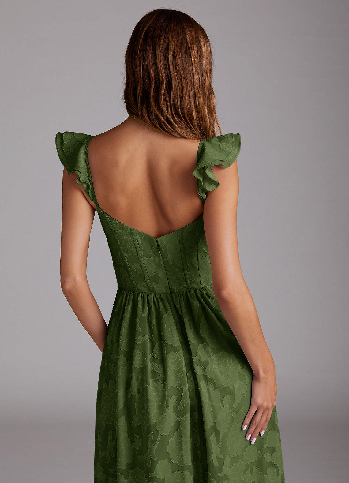 Denisse Olive Corset Maxi Dress