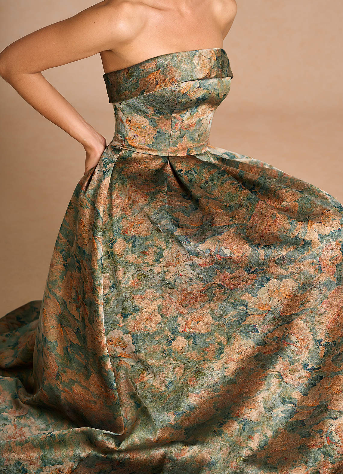 Céleste Vintage Teal Maxi Dress Dress