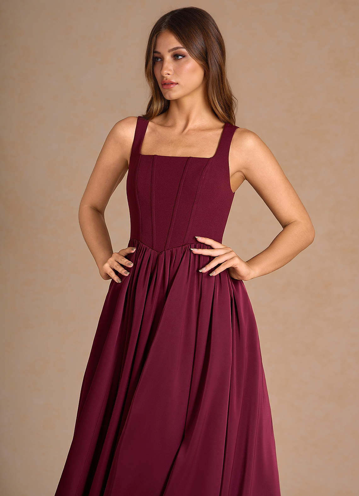 Cate Wine Maxi Dress Dress