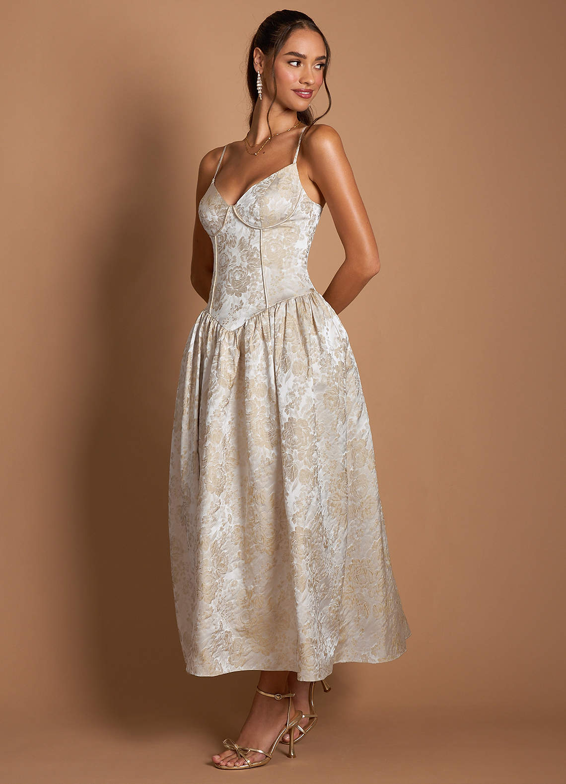 Tommi Vintage Champagne Maxi Dress