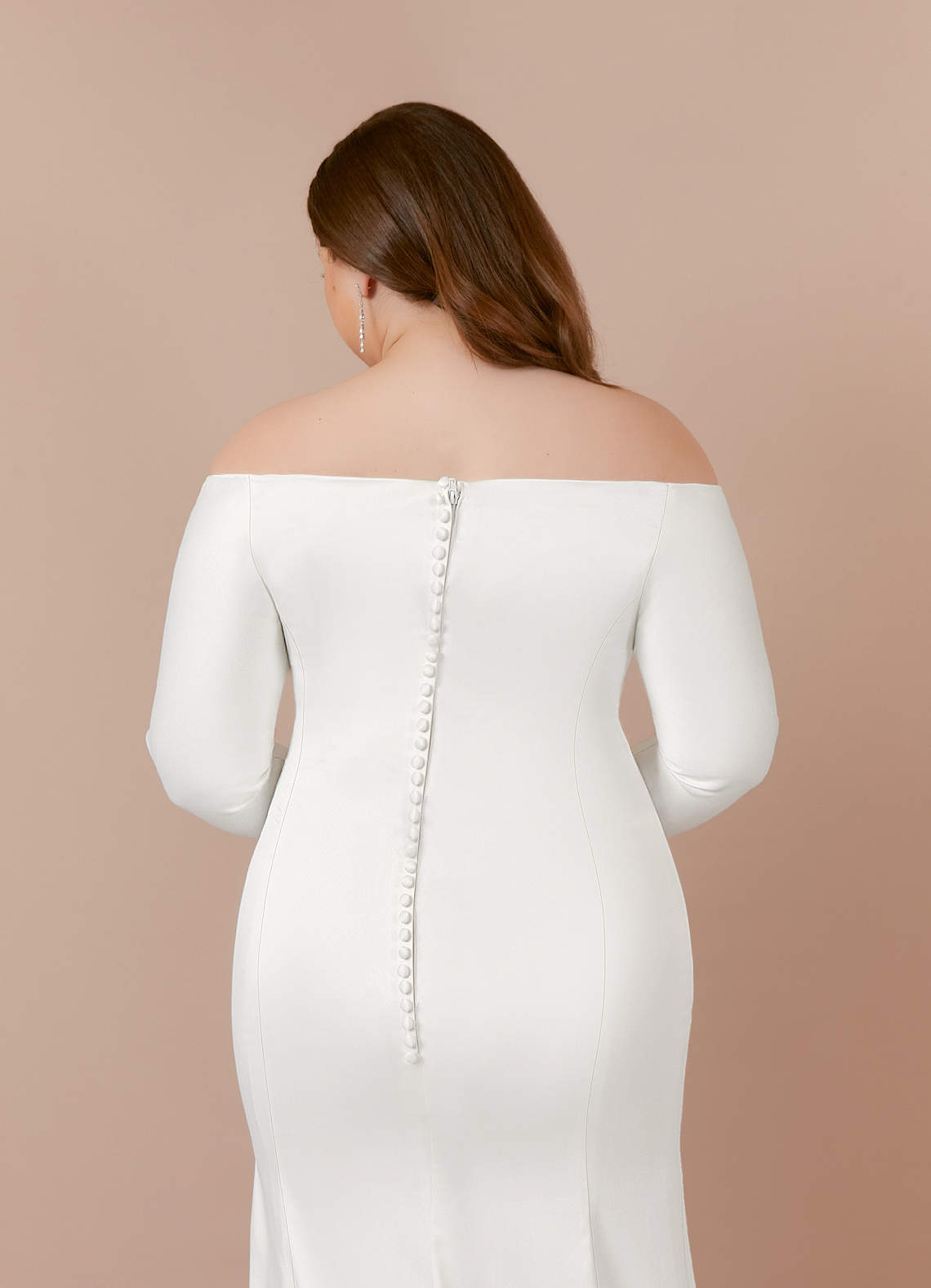 Diamond White Mermaid Off the Shoulder Satin Dress