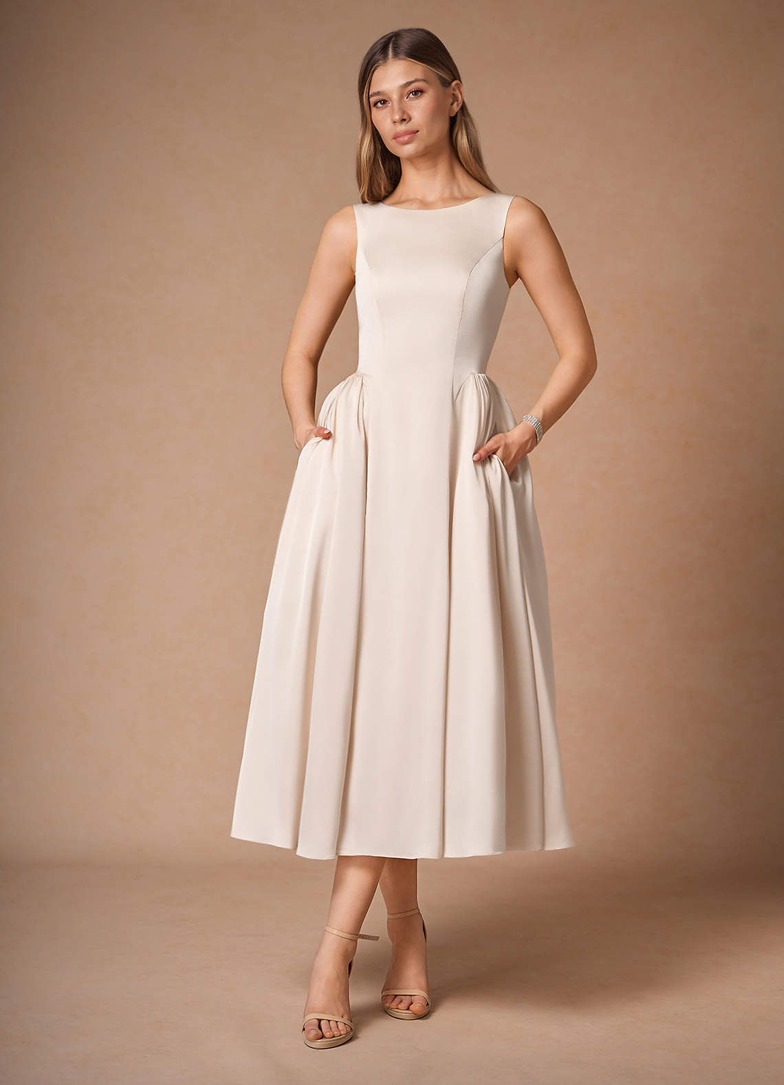 Casey Cream Midi Dress Dress