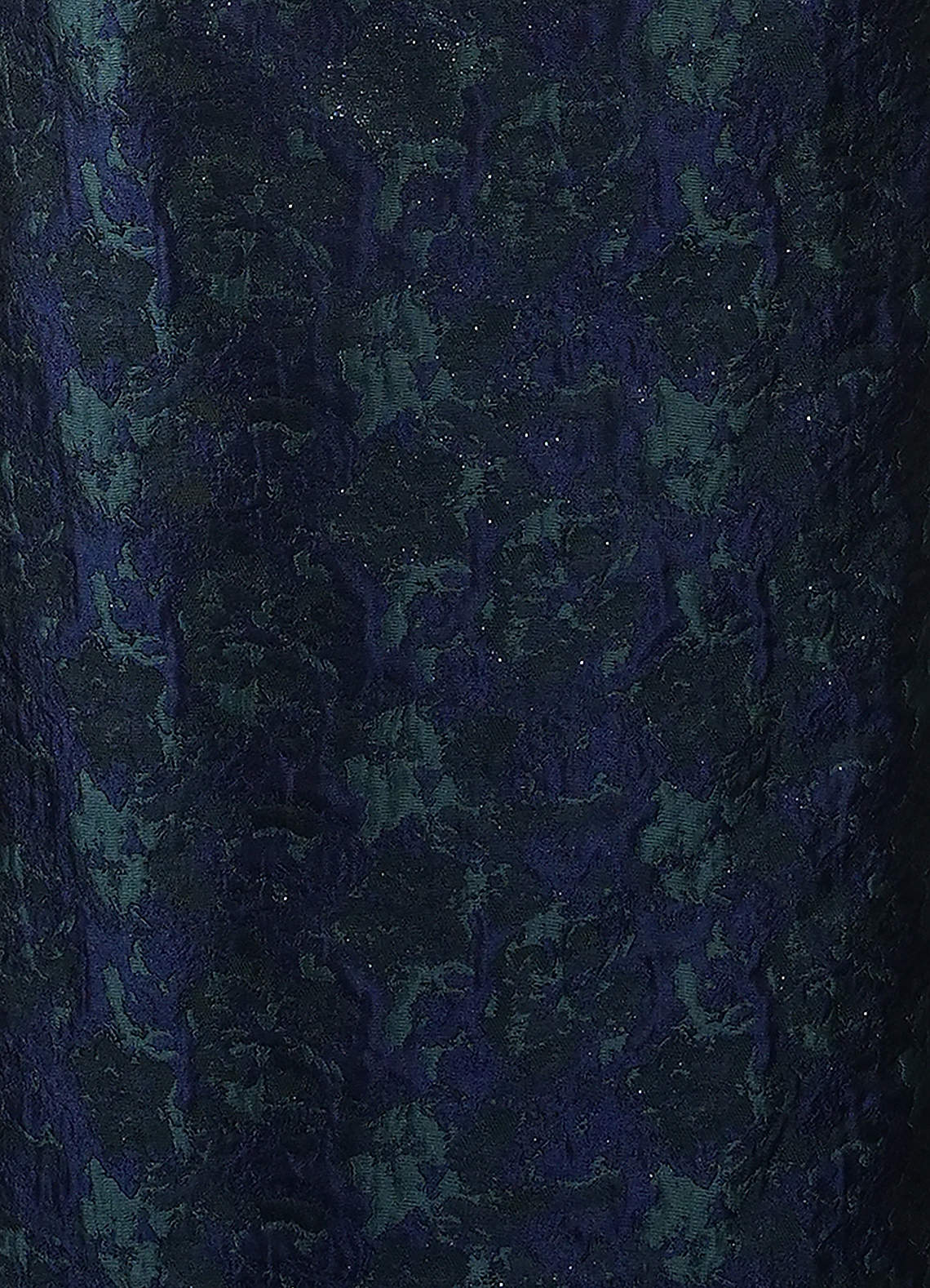 Dark Navy Mermaid Ruched Jacquard Dress