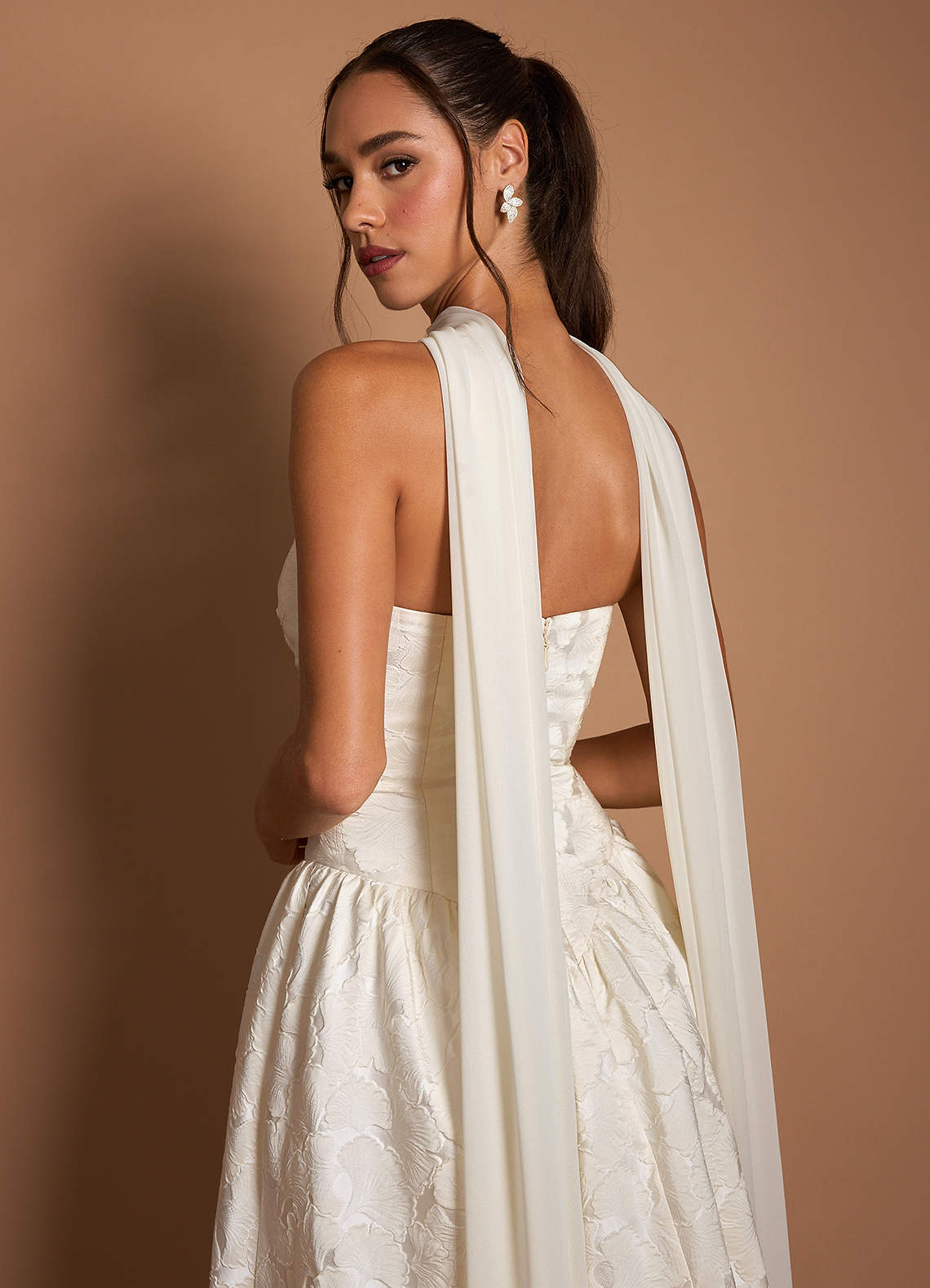 Astra French White Midi Dress Dress