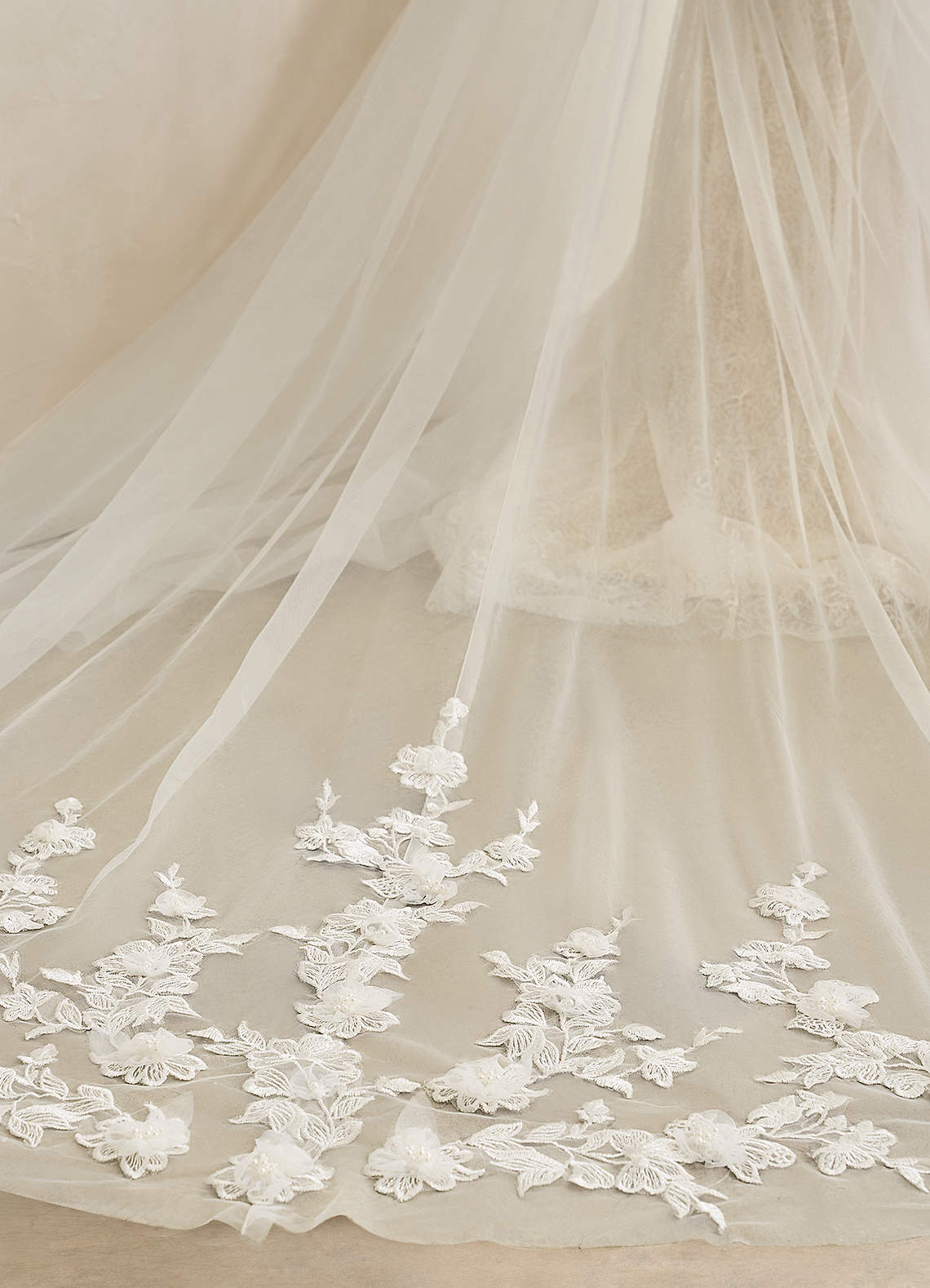 Diamond White Champagne Mermaid Sequins Lace Dress
