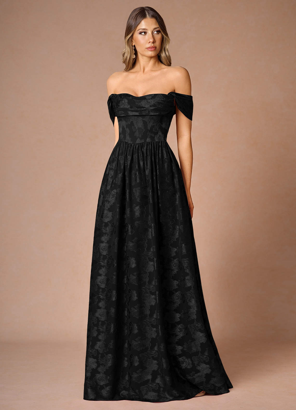 Hazel Black Pleated Maxi Dress Dress