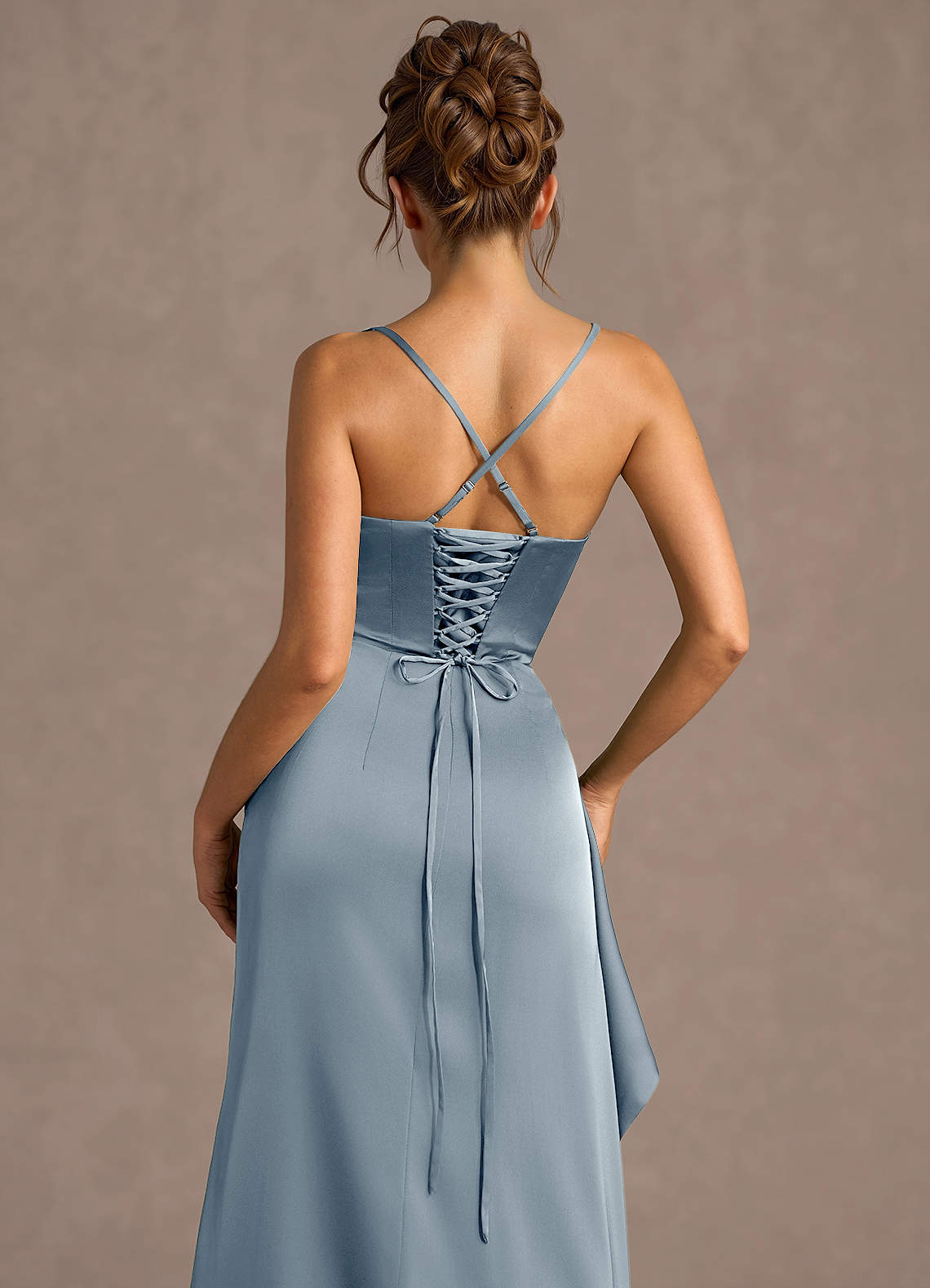Thora Powder Blue Open Back Prom Dress