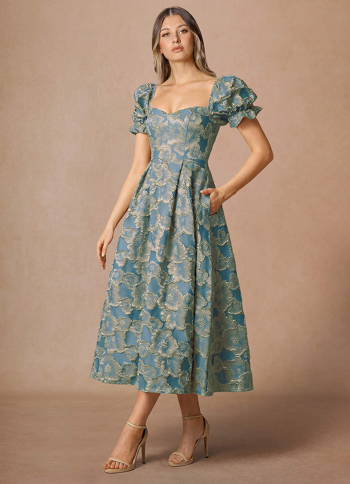 Amy Lake Blue Midi Dress