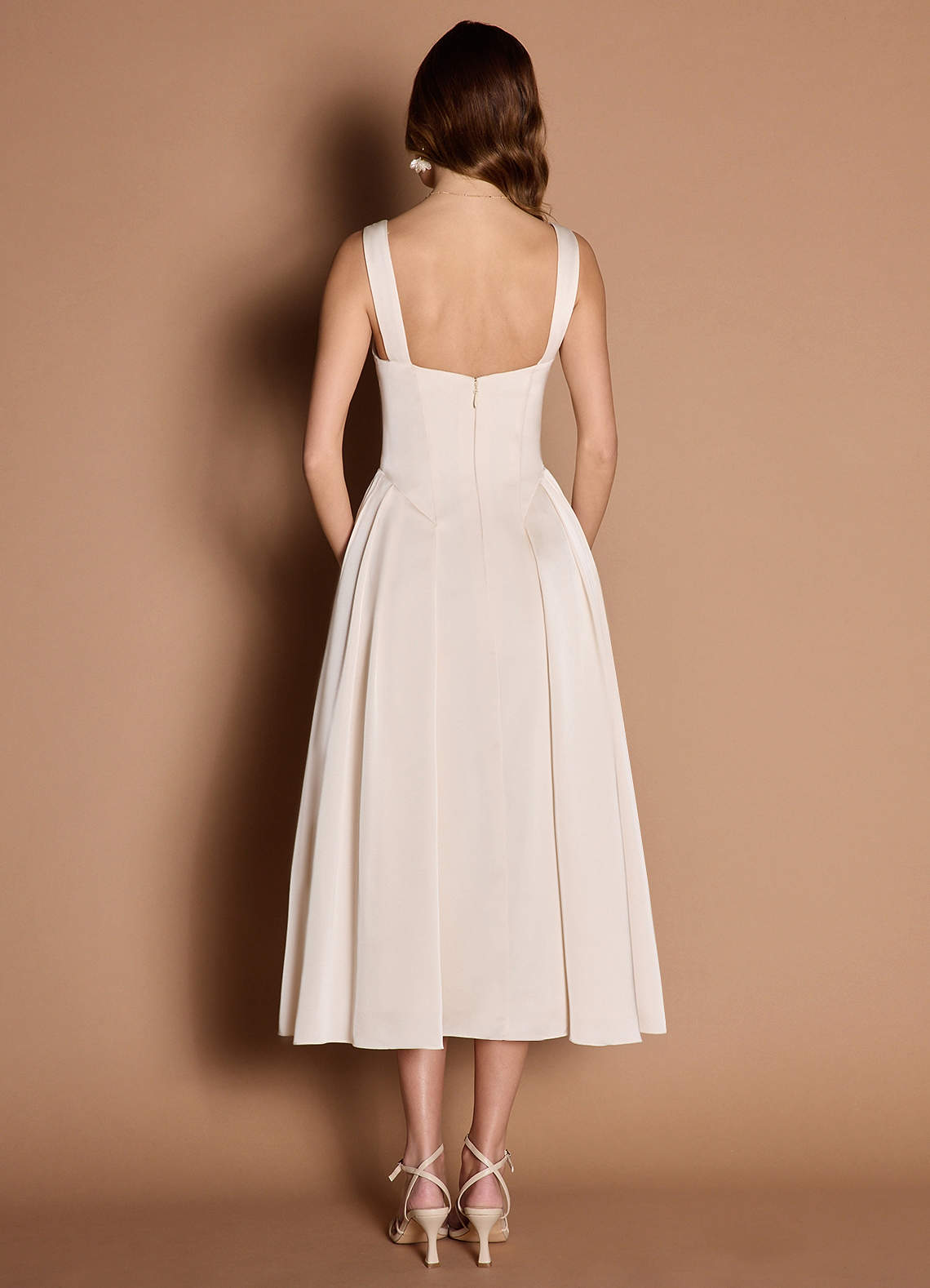Eirlys Cream Midi Dress Dress