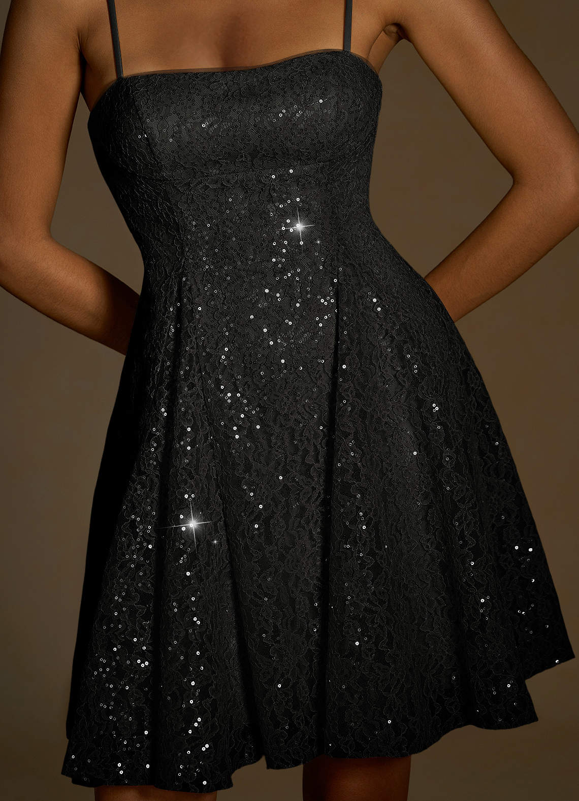 Xenia Black Sequin Mini Dress Dress