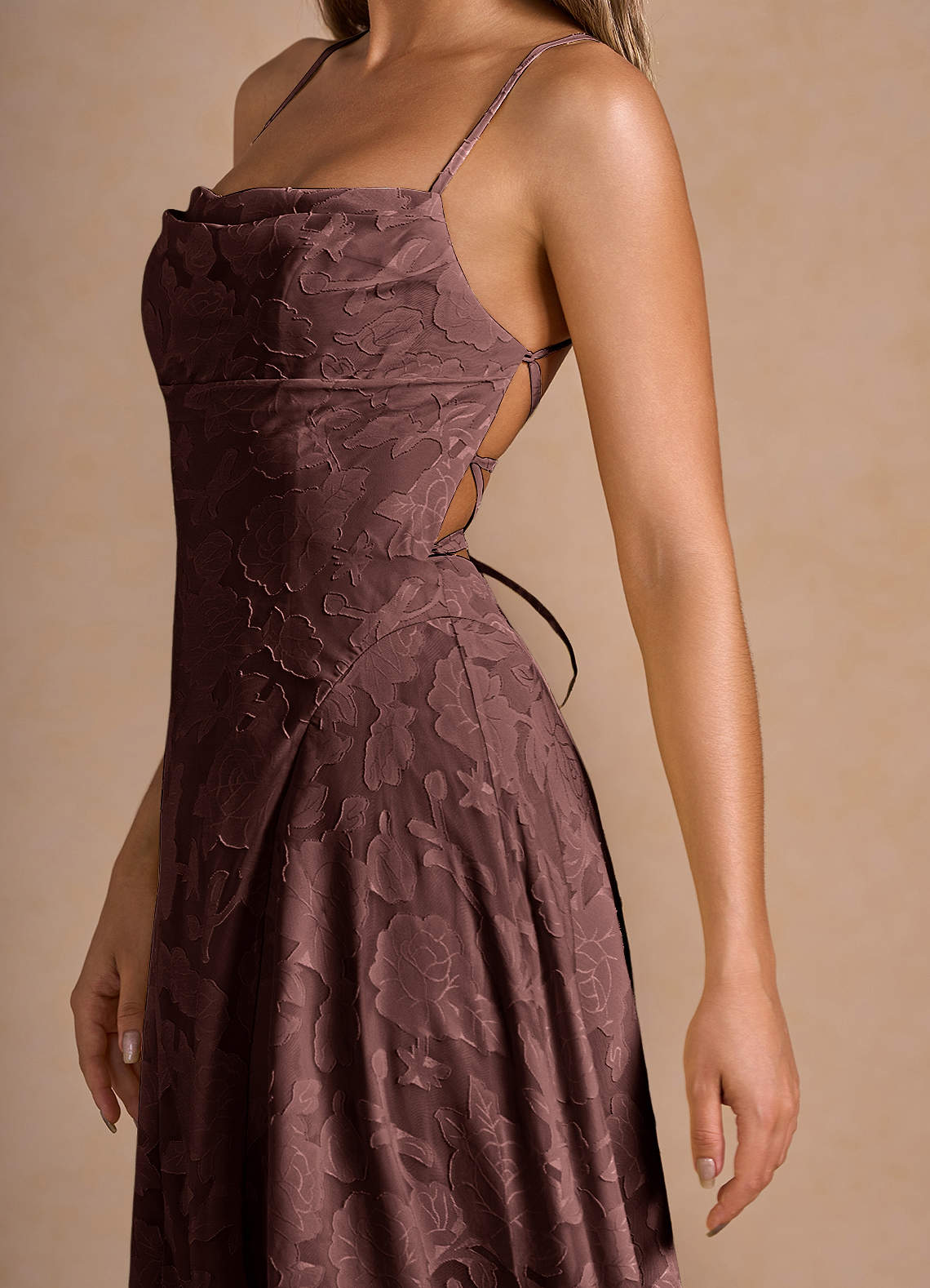 Marlo Mocha Coco Corset Prom Dress