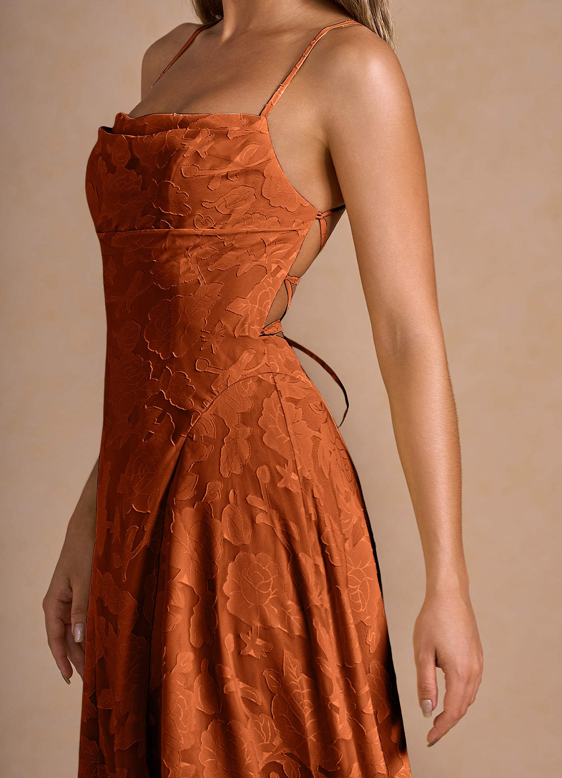 Marlo Rust Corset Prom Dress