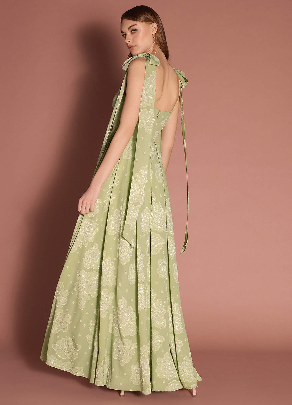 Anesa Celadon Bow Maxi Dress