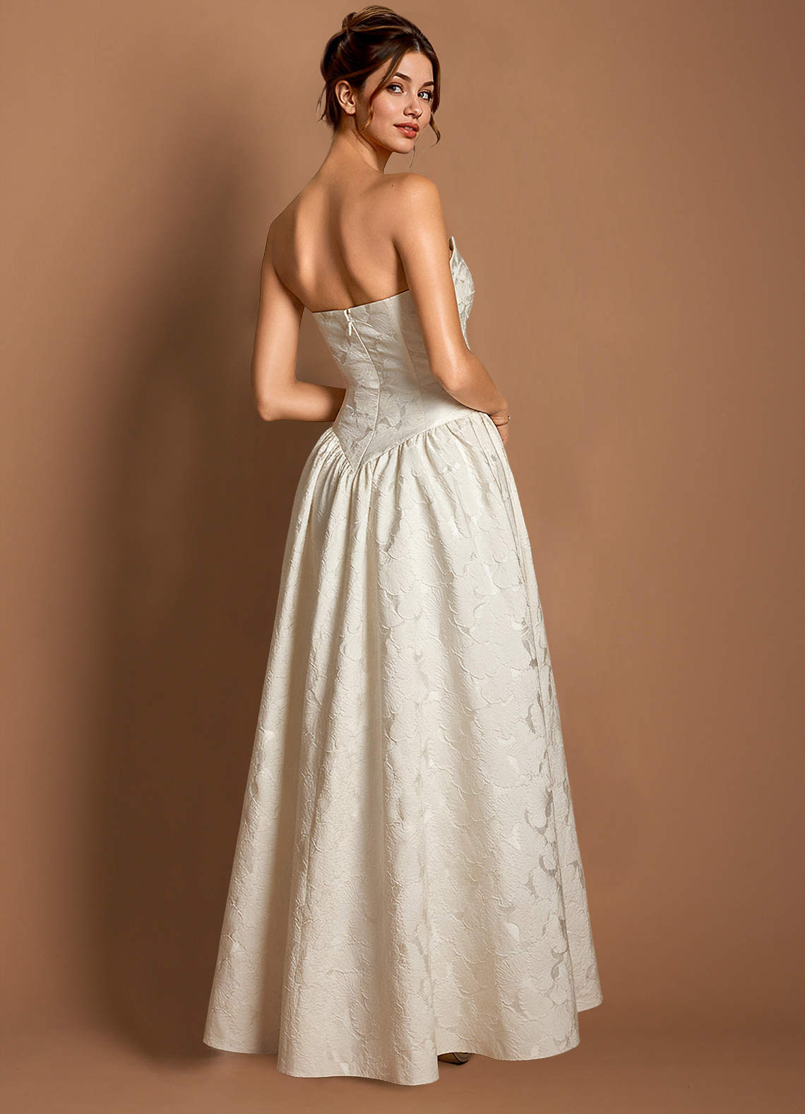Astra French White Maxi Dress