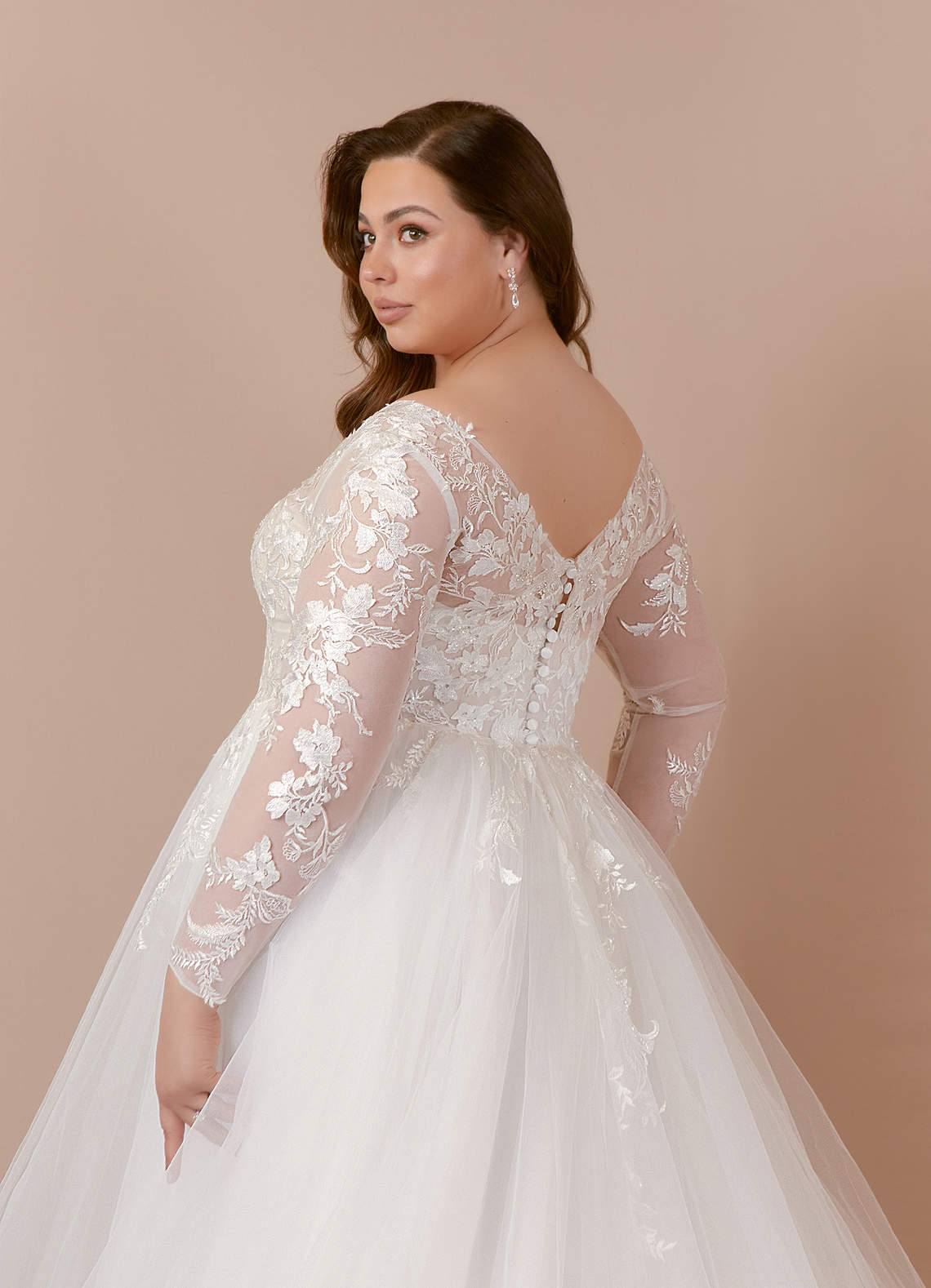 Diamond White A-Line Sequins Tulle Dress