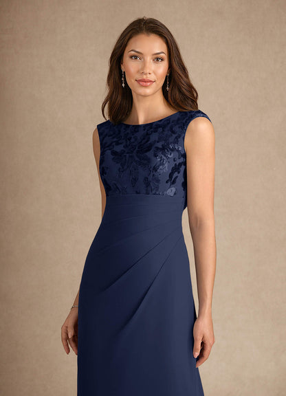 Dark Navy A-Line Sequins Dress