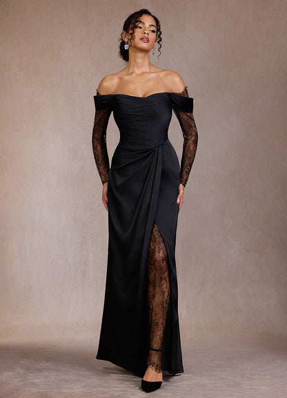 Gizela Black Lace Maxi Dress  Dress