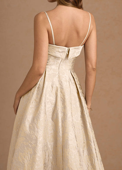 Cecilia Vintage Champagne Midi Dress