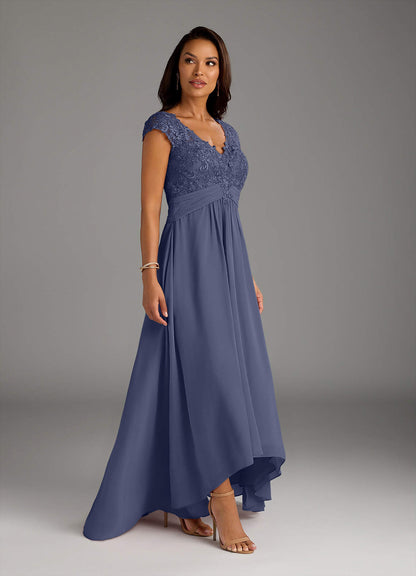 Stormy A-Line Lace Chiffon Dress