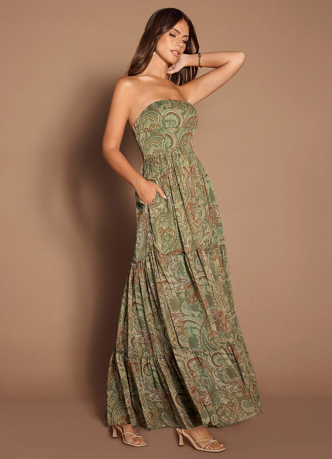 Jarah Sage Paisley Maxi Dress