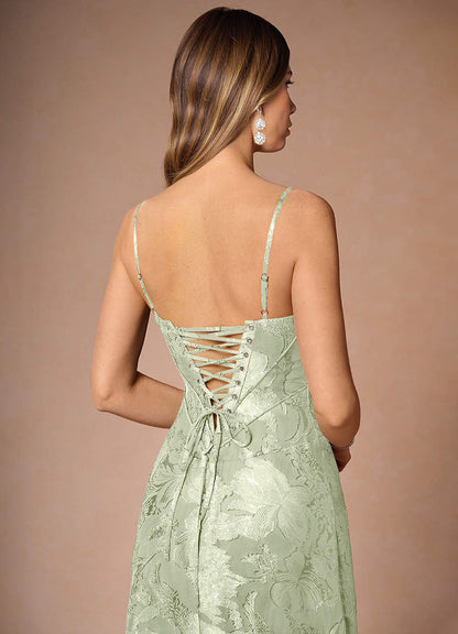 Thalyn Light Green Long Prom Dress