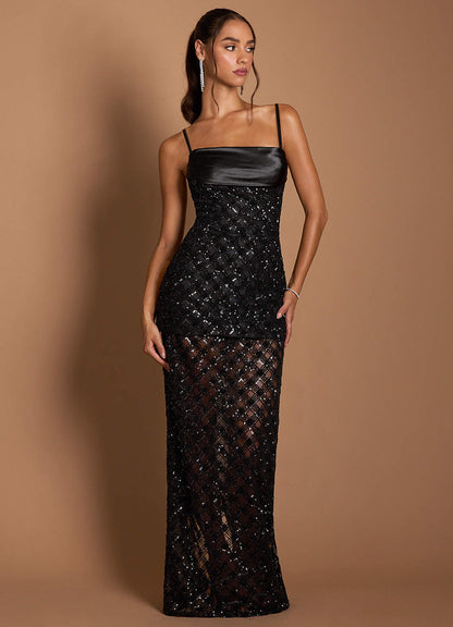 Shaina Black Maxi Dress