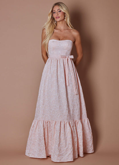 Vesna Pale Pink Maxi Dress