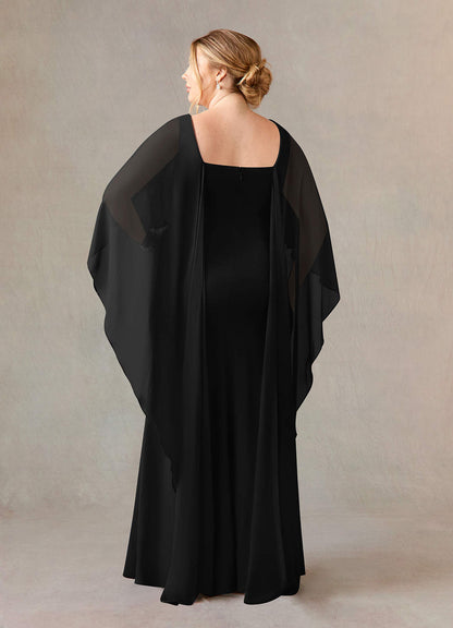 Black Sheath Scoop Stretch Crepe Dress