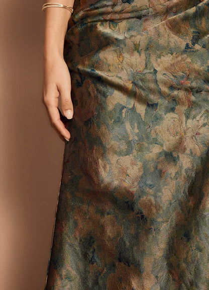 Amber Vintage Teal Gown  Dress