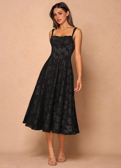 Sylvie Black Midi Dress  Dress