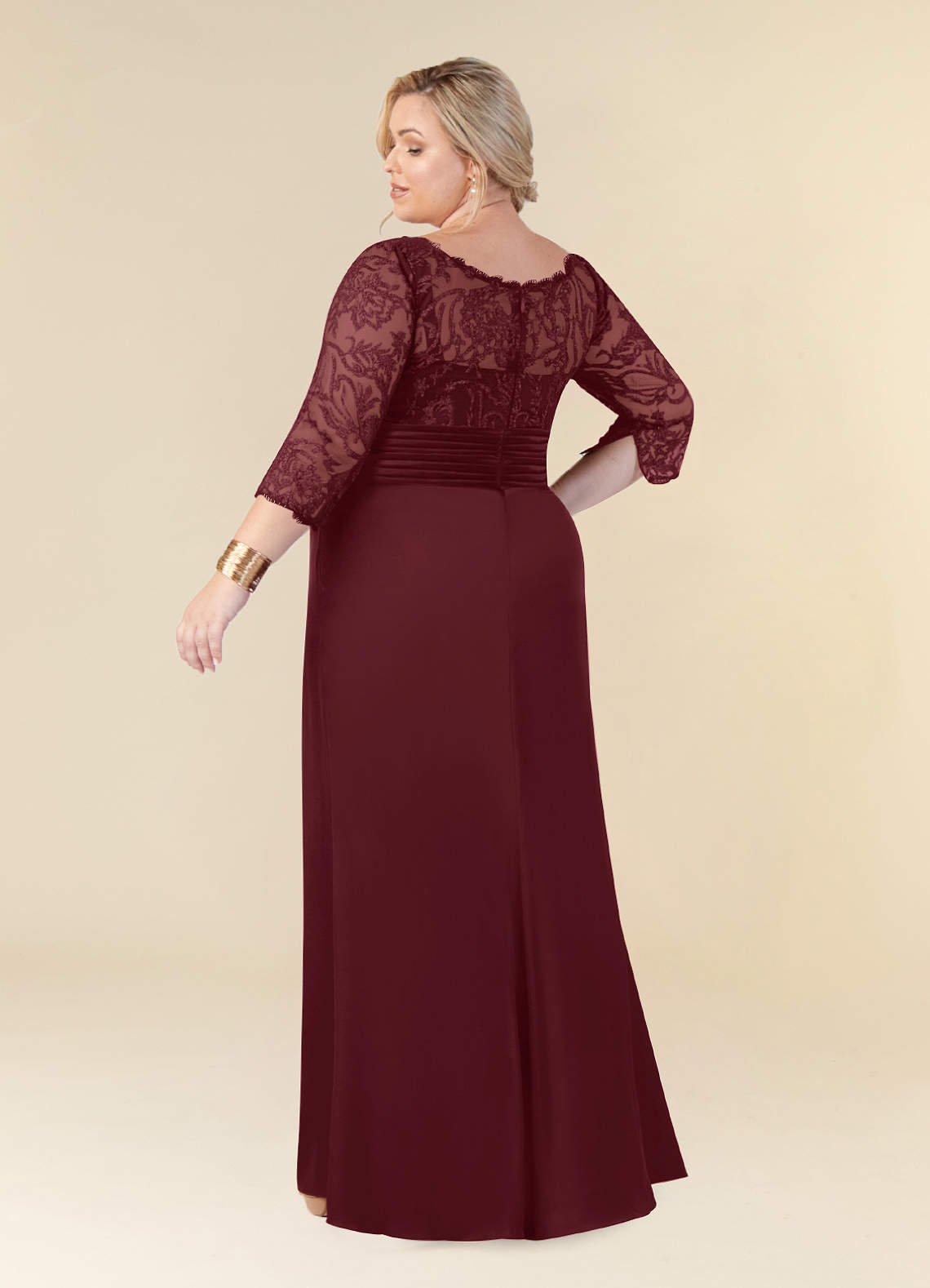 Cabernet Mermaid Lace Dress