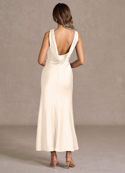 Cyanee Cream Maxi Dress  Dress