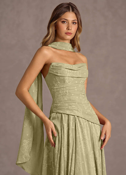 Gabriela Celadon Maxi Dress