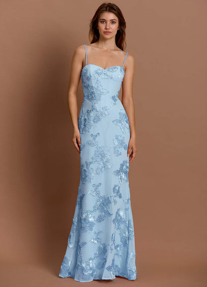 Anika Sky Blue Maxi Dress