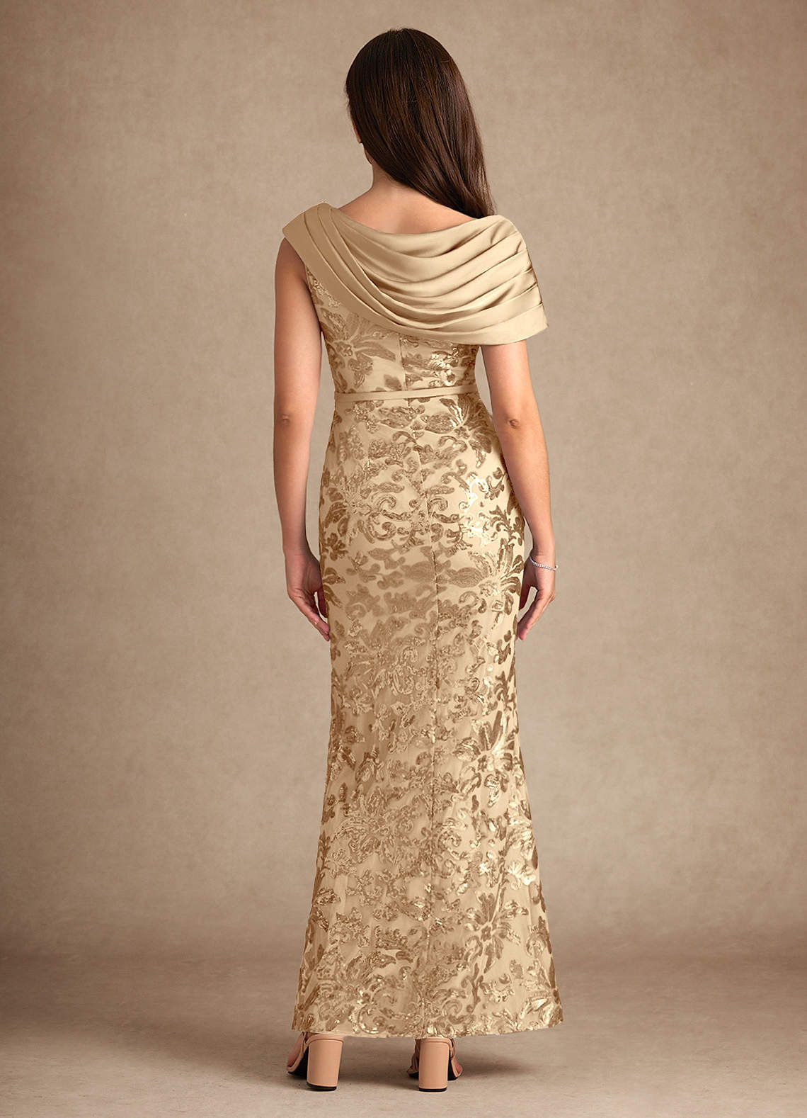 Champagne Mermaid Sequins Dress