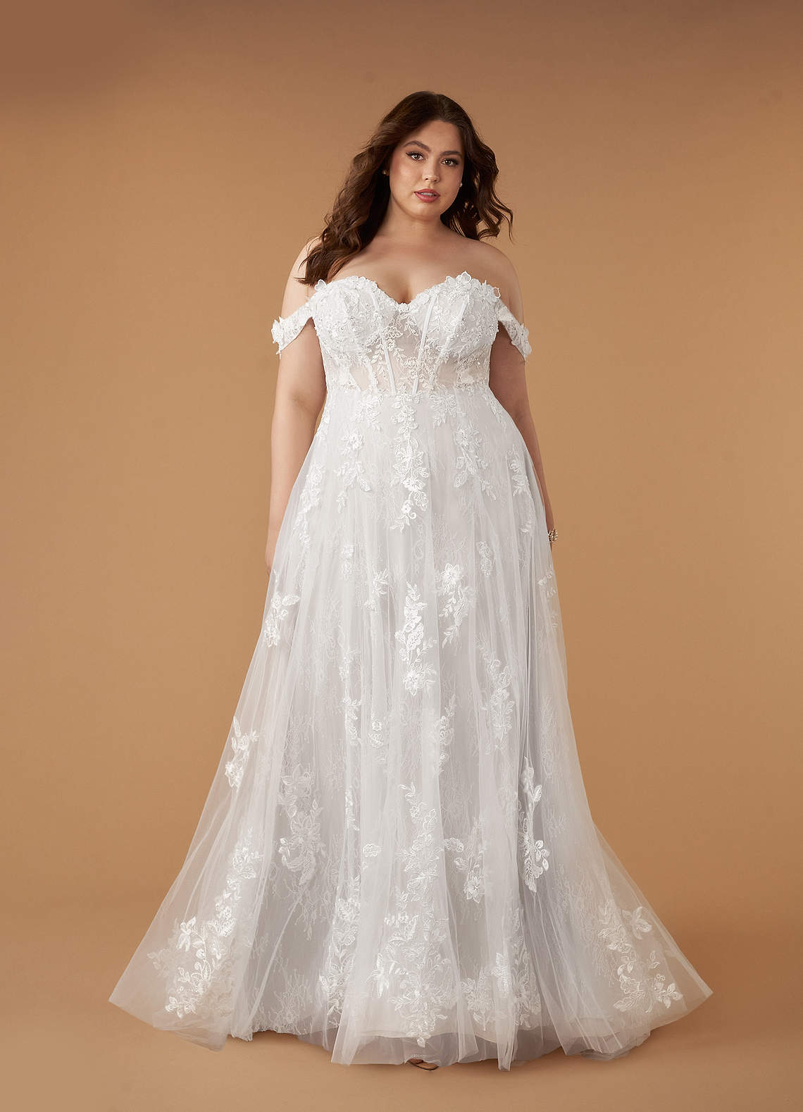 Diamond White A-Line Sweetheart Sequins Tulle Dress