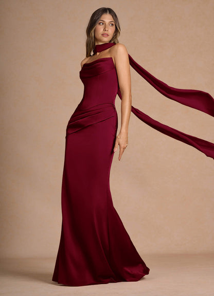 Sorrel Merlot Corset Two-Piece Sets  Dress
