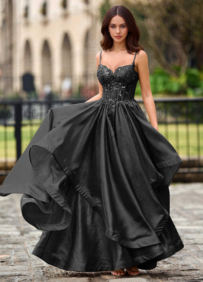 Philomena Black Rhinestones Prom Dress
