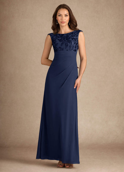 Dark Navy A-Line Sequins Dress