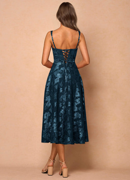 Sylvie Navy Midi Dress  Dress