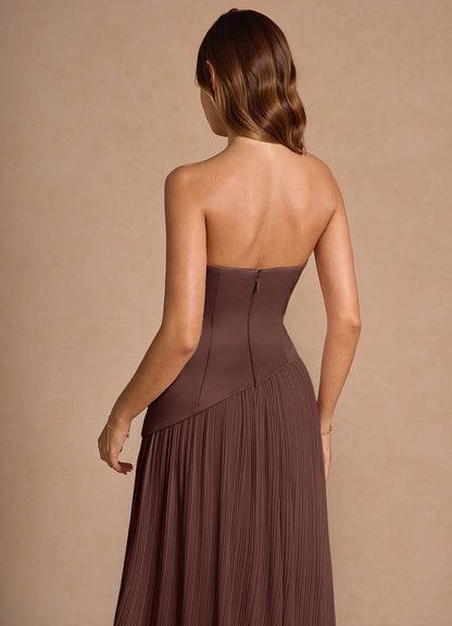 Alaina Mocha Coco Maxi Dress  Dress