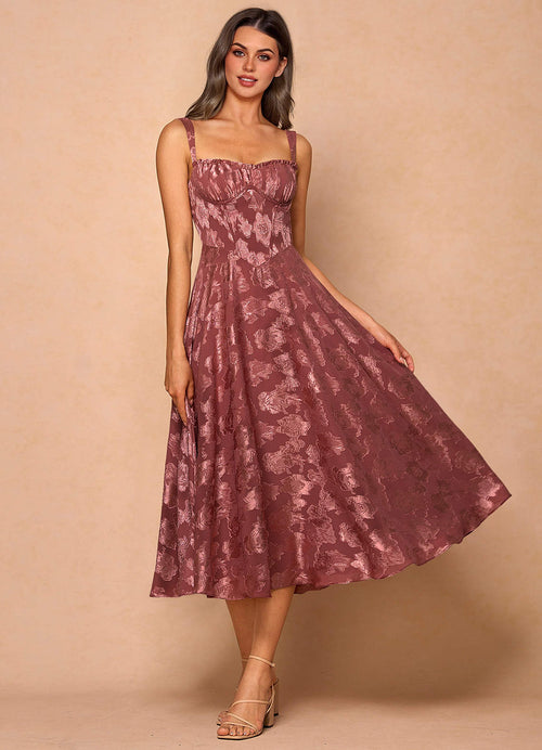 Sylvie Vintage Rose Midi Dress  Dress