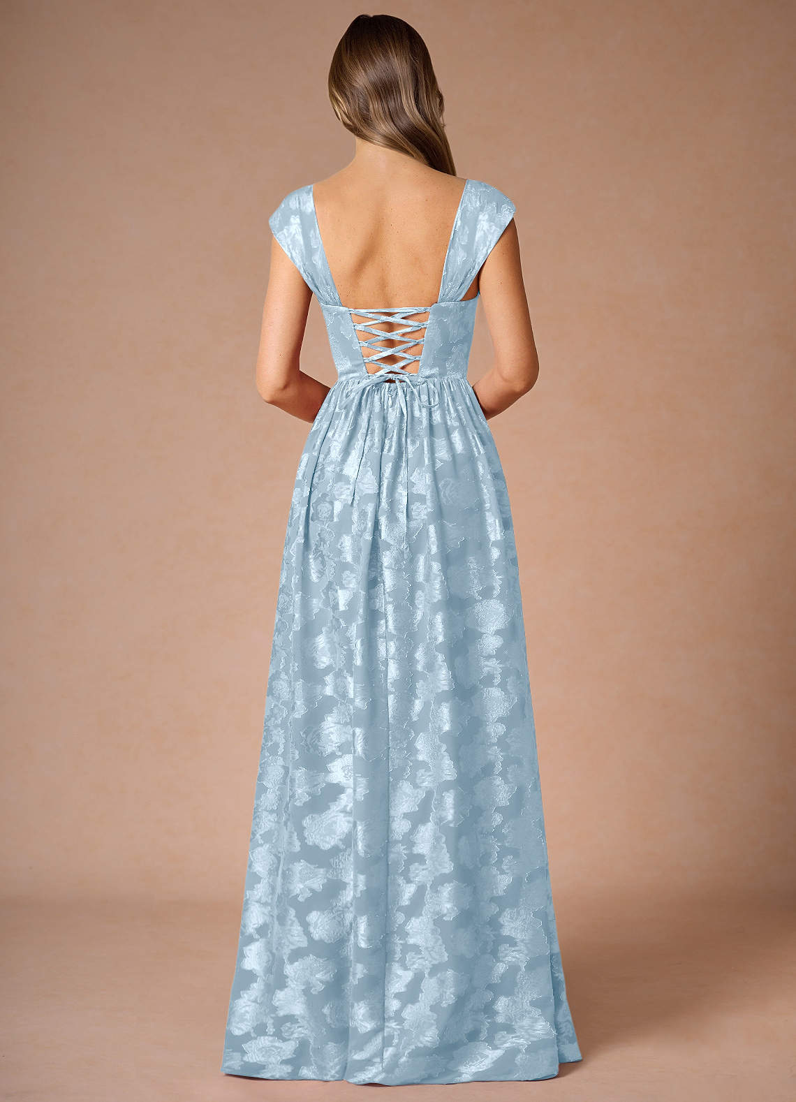 Hazel Powder Blue Pleated Maxi Dress  Dress