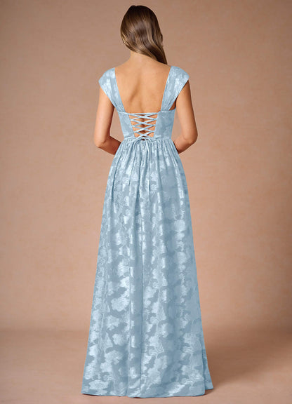 Hazel Powder Blue Pleated Maxi Dress  Dress