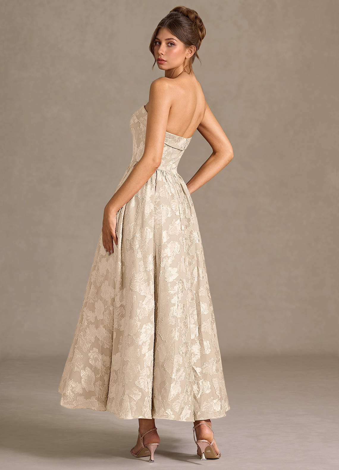 Mila Cream Midi Dress